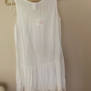 New shirt white dress with crochet lace bottom 2